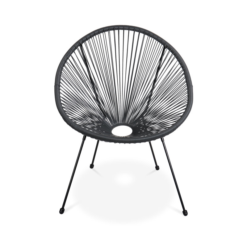 Lemeiux Patio Dining Armchair with Cushion, Grey