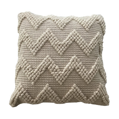 Square Cotton Chevron Pillow Cover & Insert