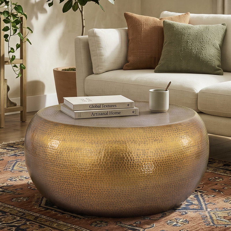 Table basse Chevelle dorée