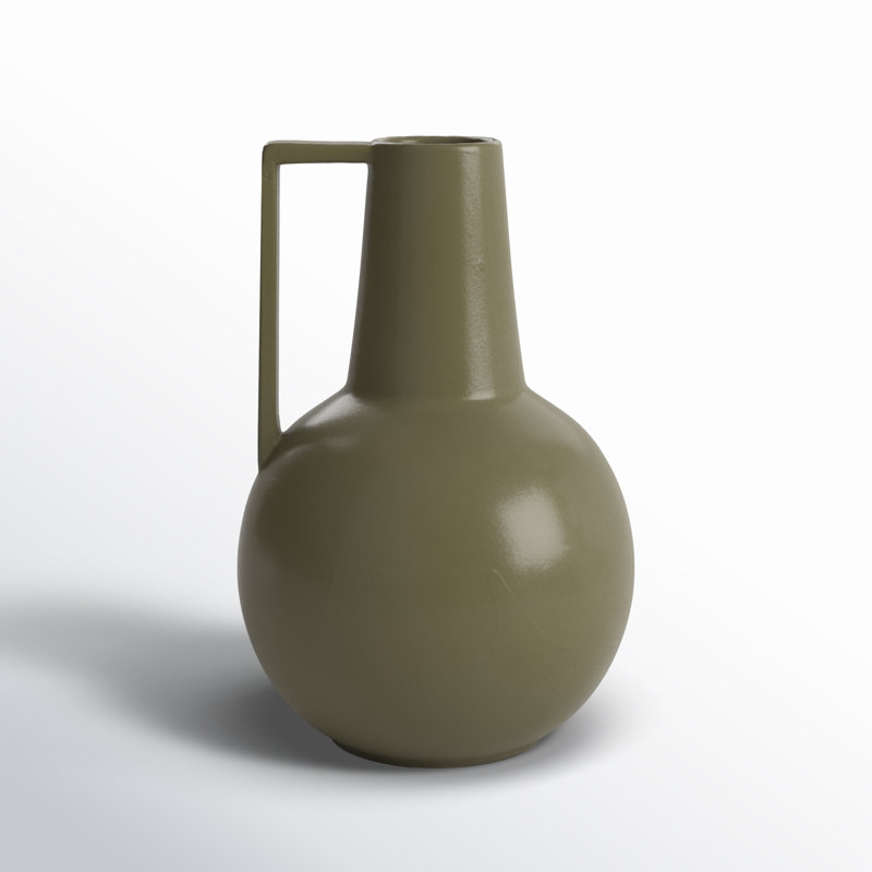 Moriarty 9'' Handmade Ceramic Table Vase, Green