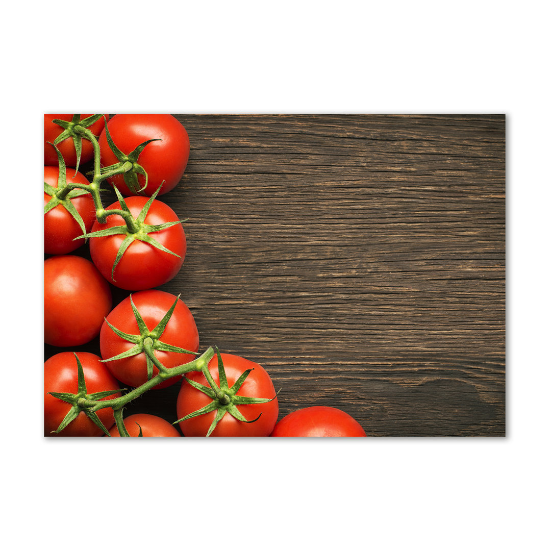 Tomaten auf Holz - Foto auf Leinwand