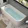 KDK HOME 67” Freestanding Bathtub, Alcove/Back to Wall Acrylic Soaking Tubs with Overflow