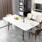 Furiphe Modern Sintered Stone Dining Table for 4 to 6, White Rectangular Kitchen Table-91727911