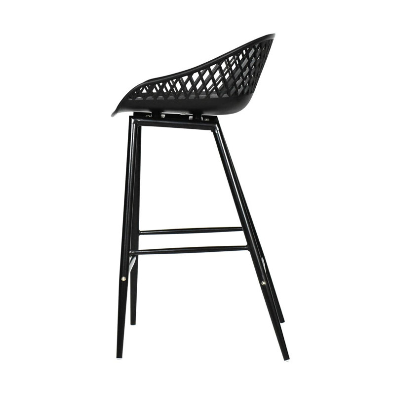 Newark Patio Bar Stool, Black, 25.5"