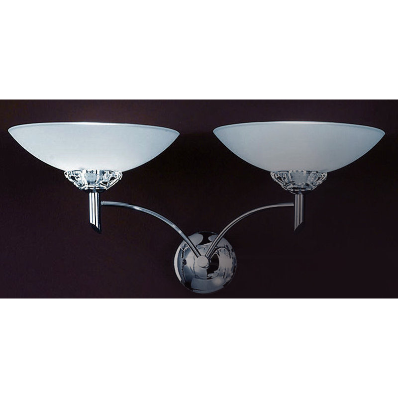 Richelieu Glass Sconce, Chrome