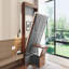 Lit escamotable double avec bureau pliable - Lit mural peu encombrant - Noyer et gris, combinant esthétique moderne et fonctionnalité pratique pour la vie urbaine.-1444920378