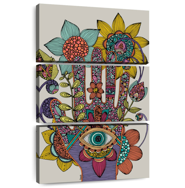 Adella Hamsa Eye, 57" H x 36" W