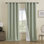 Leming 100% Waterproof and Blackout Solid Color Polyester Linen Textured Grommets Curtains Panel