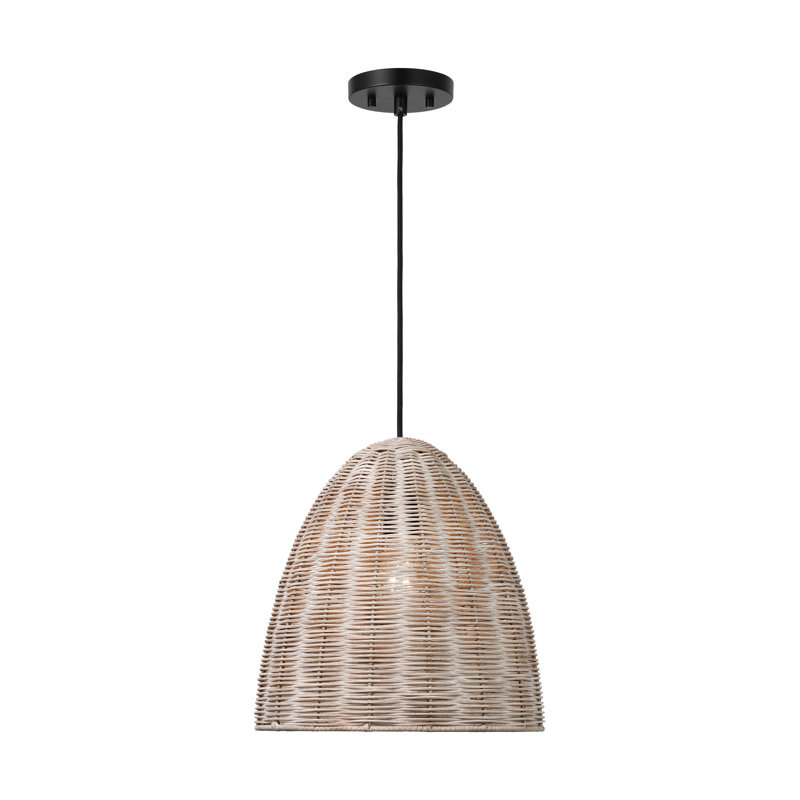 Luminaire suspendu Norman , Noir / Frêne, H 83 po x l 13,375 po x P 13,375 po