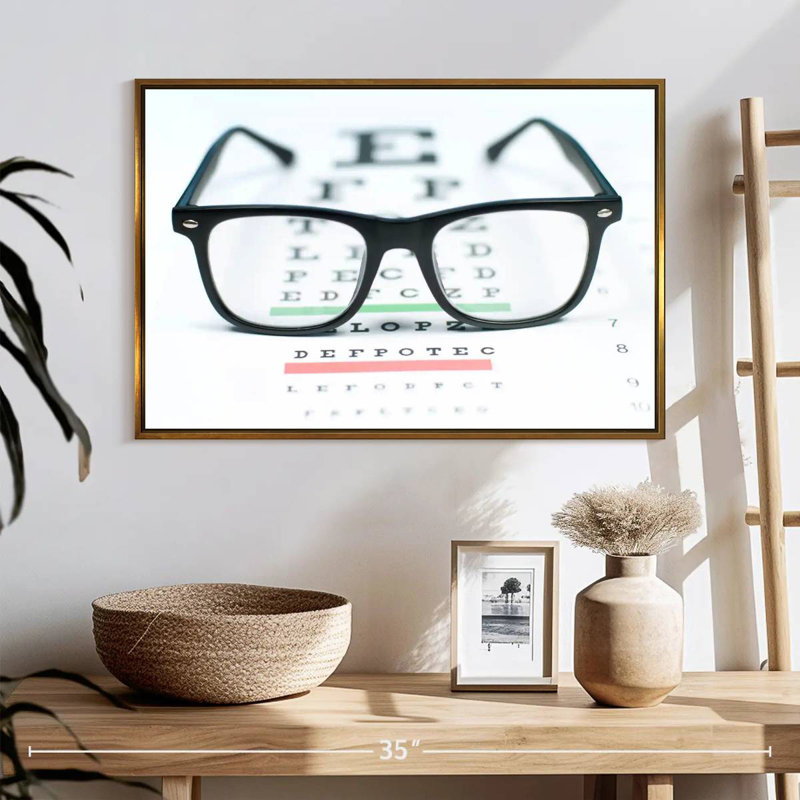 Lunettes de vue, Cadre flottant blanc, 37 po x 25 po