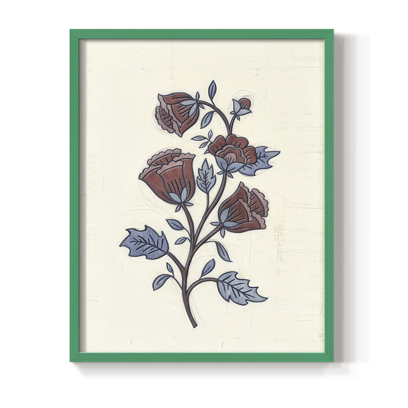 «Hand Drawn Blooms I», H 11 po x l 9 po, Vert