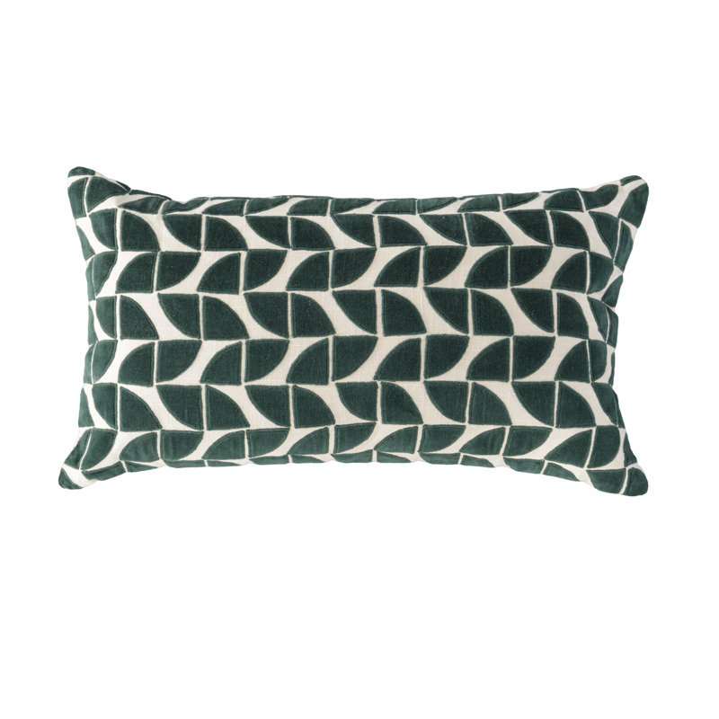 Coussin en coton, Mélange de duvet, Vert