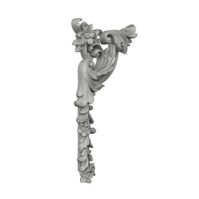 Moulure de coin Endurathane, l 8 1/4 po x H 16 3/4 po x P 1 3/8 po, gauche (correspond à la moulure PML00X01LU), apprêtée en usine