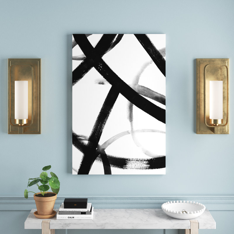 Monochrome Ripple II by Grace Popp - Painting, 122cm H x 81cm W, Wrapped Canvas