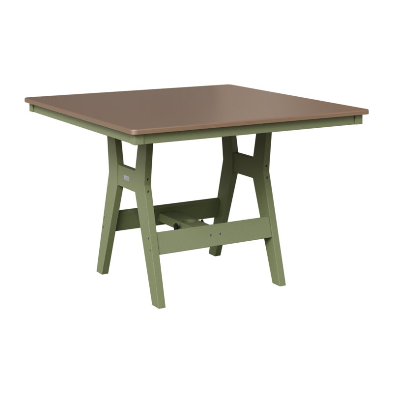 Table de bar berlinoise Berlin Harbor, Bronze martelé, H 38,87 po x l 44 po x P 44 po, Sauge