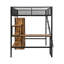 Lit mezzanine en métal avec bureau intégré