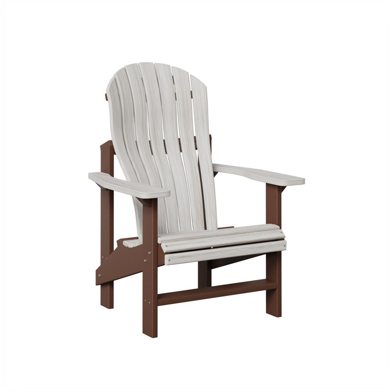 Chaise Adirondack droite Berlin Gardens, Coquillage avec brun chocolat