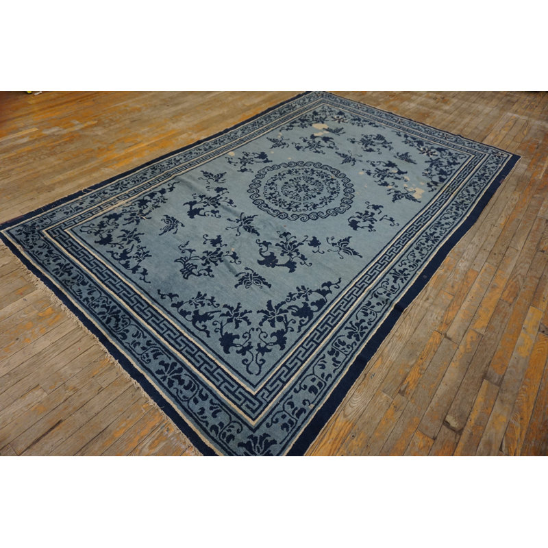 Antique Chinese - Ningxia Blue 1850s Rug