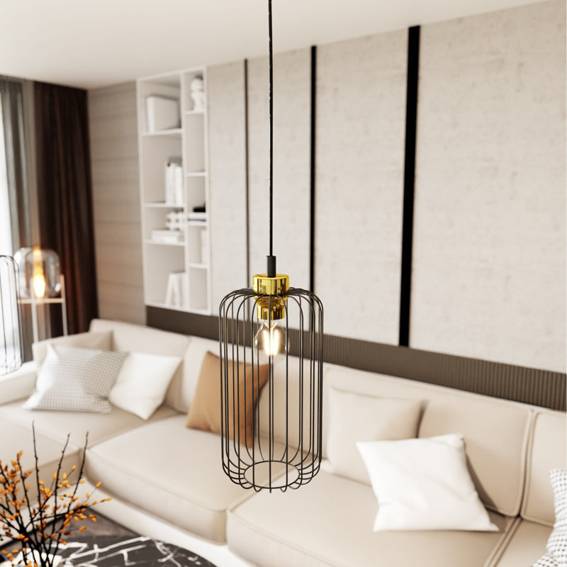 Aginah 1 - Light Pendant, Matte Black/Gold
