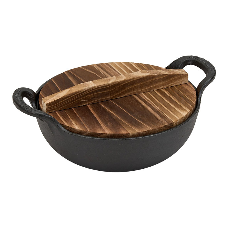 Living And Home Cast Iron Soup Pot, 7cm H x 25cm W