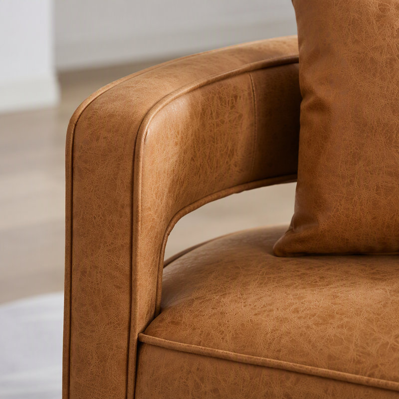 Fauteuil d'appoint pivotant à 360 degrés avec dossier courbé pour le salon et la chambre de bébé