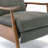 Wood Arm Push Back Recliner