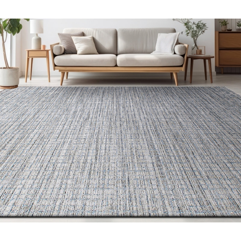 Tapis gris noué à la main de haute qualité, Rectangle 2 pi x 3 pi