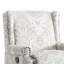 Upholstered Classic Wing Back Manual Handle Swivel Rock Glider Recliner with Naihead Trims-1306698936