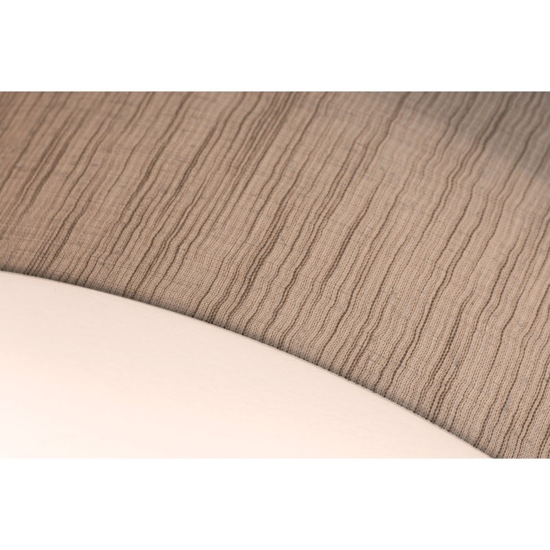Plafonnier encastré cylindrique à 1 lumière Kley, Jute, H 5,5 po x l 19,25 po x P 19,25 po, Non