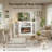 Floating TV Stand Manufactured Wood Modern With 36 Inch Fireplace