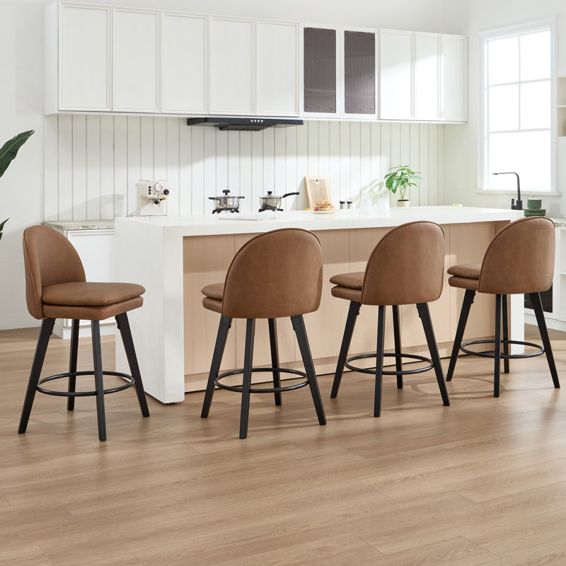 26'' Swivel Counter & Bar Stool, Brown