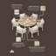 Roma 6 Seater Rope Dining Set Terrazzo Insert