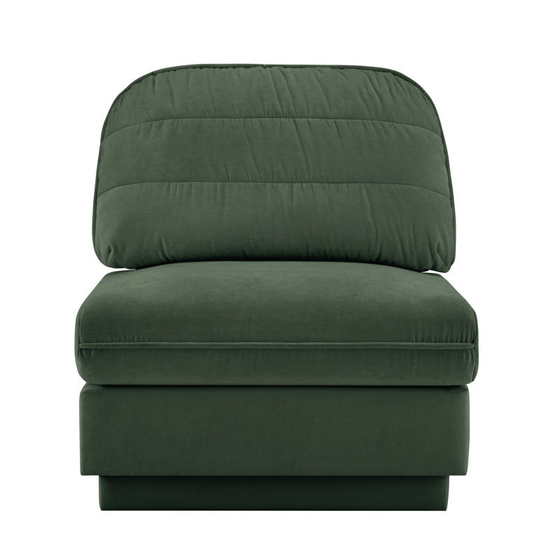 Celena Armless Sofa  Chenille- Green