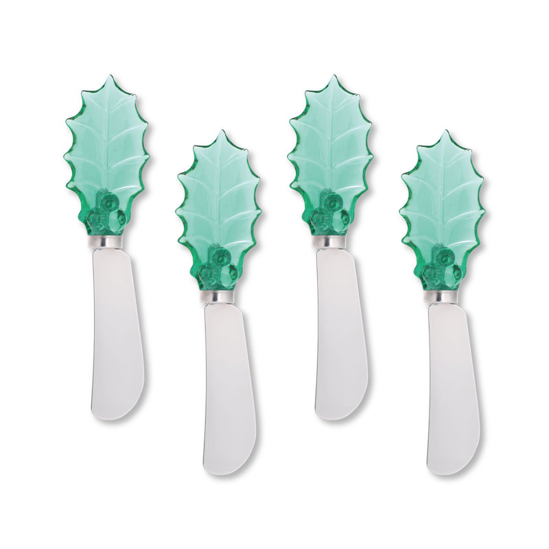 Holly Transparent Polyresin Cheese Spreader, S4