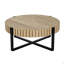 Table basse ronde, table basse tambour artisanal