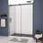 Glass Shower Door, Sliding Door, With 5/16" Tempered Glass And Matted Black  Finish 6074-123210292