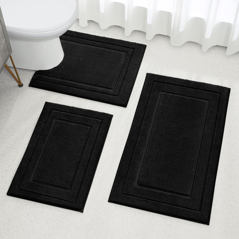 Tapis pour salle de bain Carnlougherin, Noir