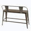 Banc de comptoir industriel en métal antique et bambou grain de bois pressé espresso par Lumisource-97697171