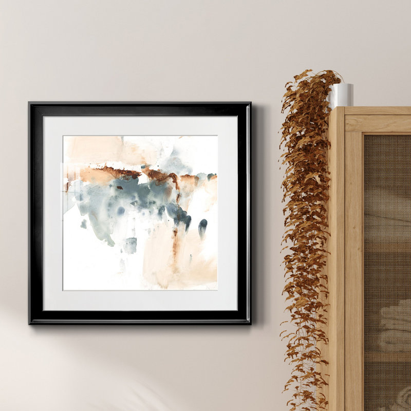Toile encadrée Oxide II-Premium - prête à être accrochée, H 30,5 po x l 30,5 po x P 1,5 po, Papier encadré noir, Blanc