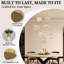 Lustre rond 33 niveaux à 7 lumières 33,5 "avec globe en verre texturé