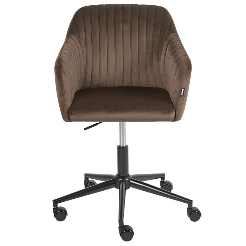 Velvet Office Chair, Brown