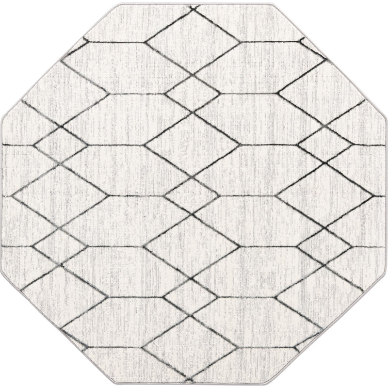 Eshin Geometric Indoor Rug, Octagon 5'3"