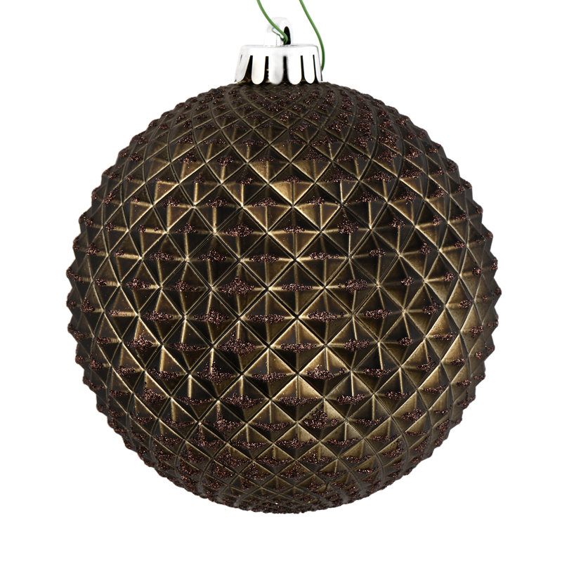 Ornement boule Durian Glitter, Bronze