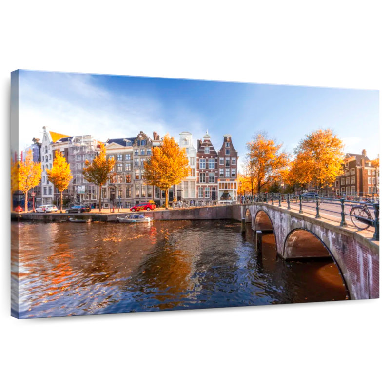 Charming Amsterdam, 24" H x 36" W