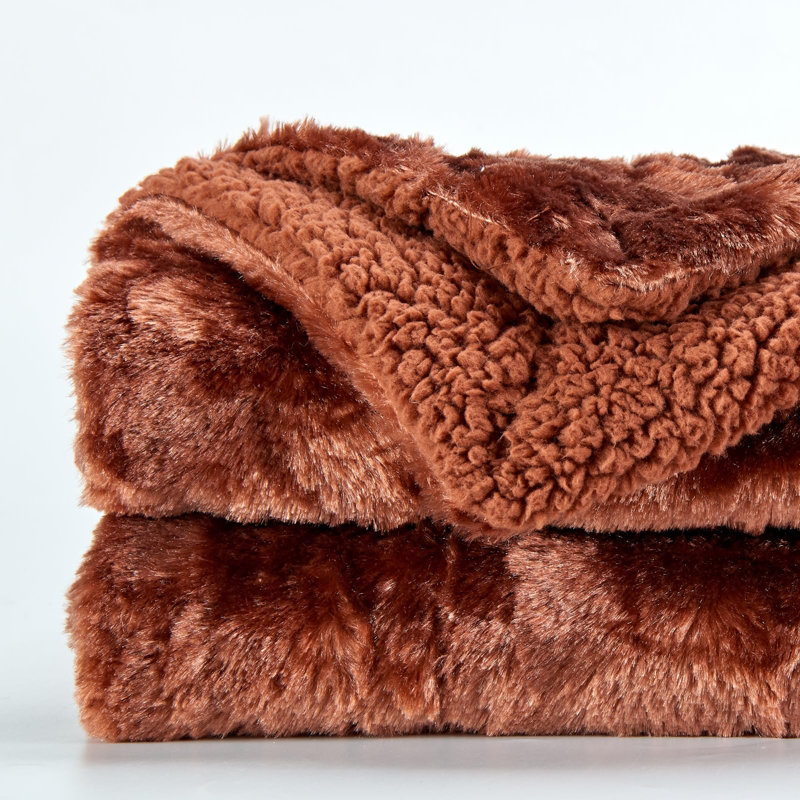 Atif Throw Blanket, Dark Brown