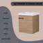 Ensemble de meuble-lavabo simple avec plateau Abida-130203483