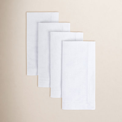 Serviettes en tissu lavées par-dessus et à l'envers