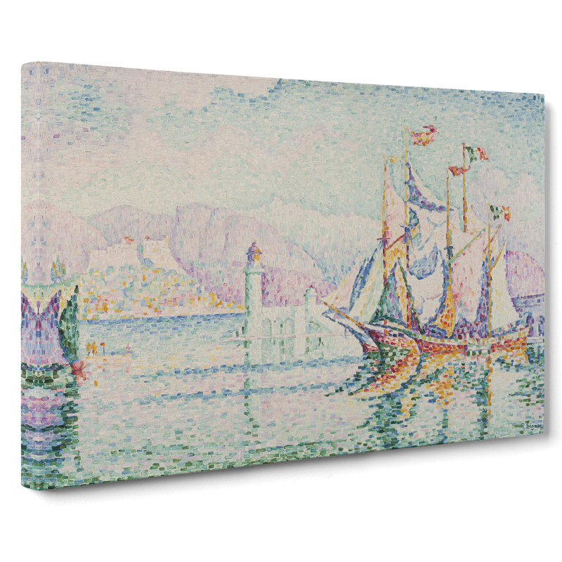 Antibes In The Morning by Paul Signac - Wrapped Canvas Painting, 50cm H x 76cm W x 3cm D