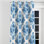 Rideaux occultant Boho - rideau ikat à œillets contemporain bleu et blanc Boho - 1 panneau