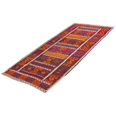 One-of-a-Kind 4'9" X 10'2" 1990s Runner Wool Area Rug in